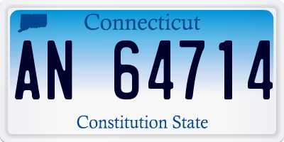 CT license plate AN64714