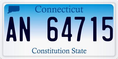 CT license plate AN64715