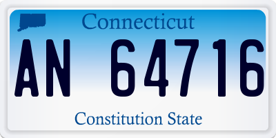 CT license plate AN64716