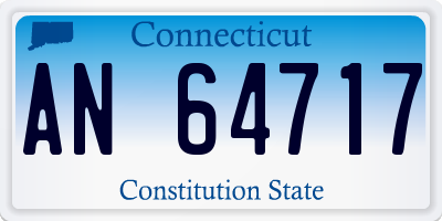 CT license plate AN64717
