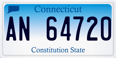CT license plate AN64720