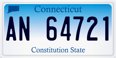 CT license plate AN64721