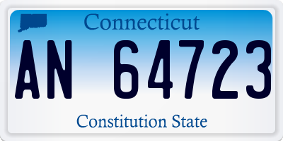 CT license plate AN64723