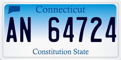 CT license plate AN64724