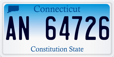 CT license plate AN64726