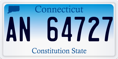 CT license plate AN64727