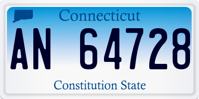 CT license plate AN64728