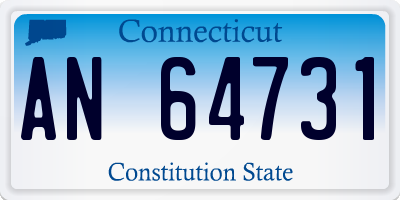 CT license plate AN64731