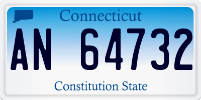 CT license plate AN64732