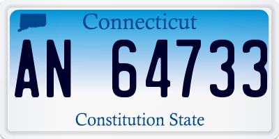 CT license plate AN64733
