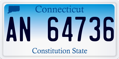 CT license plate AN64736