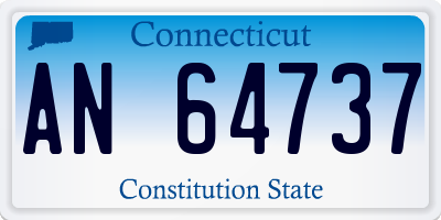 CT license plate AN64737