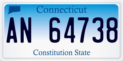 CT license plate AN64738