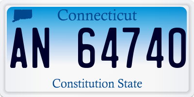 CT license plate AN64740