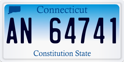 CT license plate AN64741