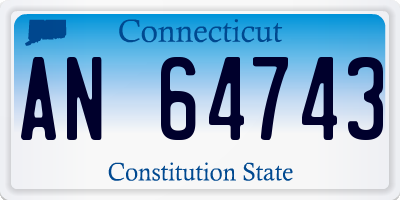 CT license plate AN64743