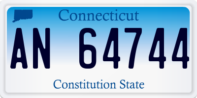 CT license plate AN64744