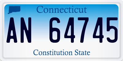 CT license plate AN64745