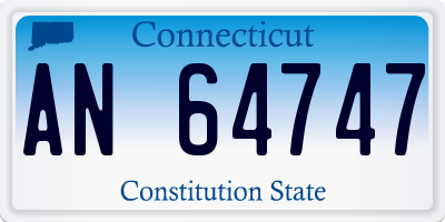 CT license plate AN64747