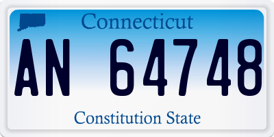 CT license plate AN64748