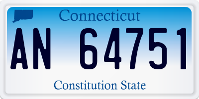 CT license plate AN64751