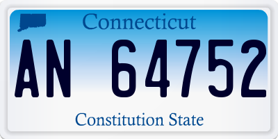 CT license plate AN64752