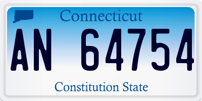 CT license plate AN64754