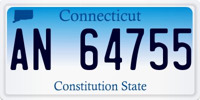 CT license plate AN64755