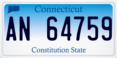 CT license plate AN64759