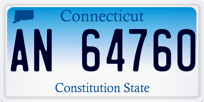 CT license plate AN64760