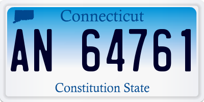 CT license plate AN64761