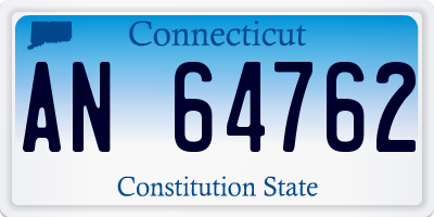CT license plate AN64762
