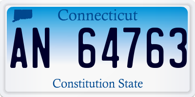 CT license plate AN64763