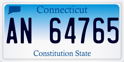 CT license plate AN64765