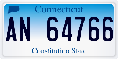 CT license plate AN64766