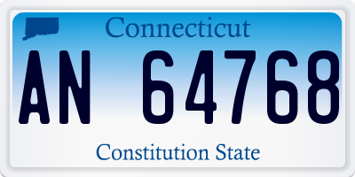 CT license plate AN64768