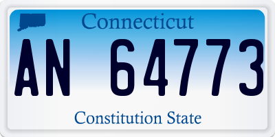 CT license plate AN64773