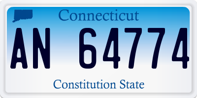 CT license plate AN64774