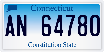 CT license plate AN64780