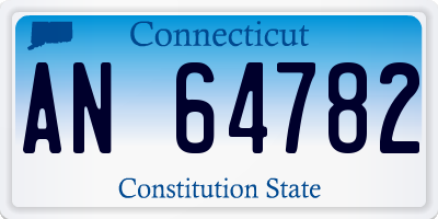 CT license plate AN64782