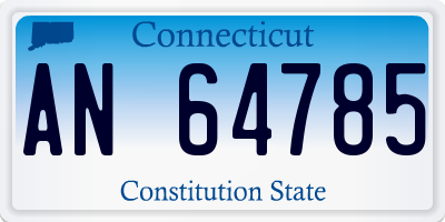 CT license plate AN64785