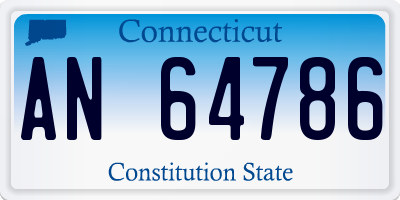 CT license plate AN64786
