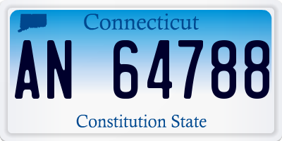 CT license plate AN64788