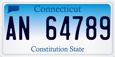 CT license plate AN64789