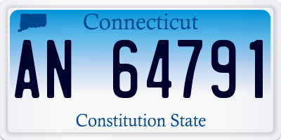 CT license plate AN64791
