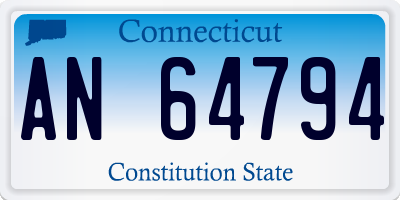 CT license plate AN64794