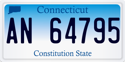 CT license plate AN64795
