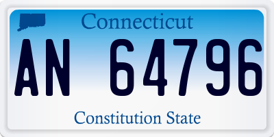 CT license plate AN64796