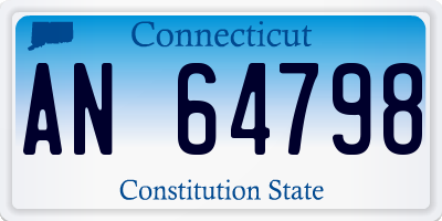 CT license plate AN64798