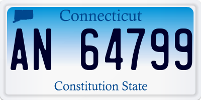 CT license plate AN64799